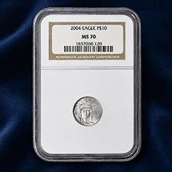 2004 $10 Tenth-Ounce Platinum American Eagle NGC MS-70